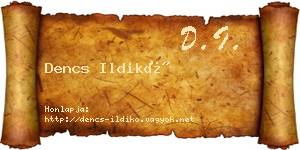 Dencs Ildikó névjegykártya
